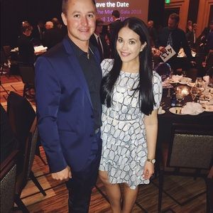 Gianni Bini Eyelet Peplum Dress